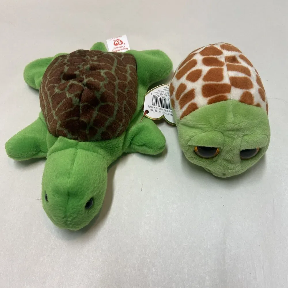 Ty Beanie Turtles Lot of 2 Assorted